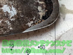 ガイドバーの凹み・摩耗