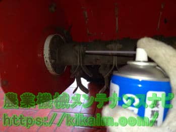 フリーナイフ及び取付けボルト等の防錆