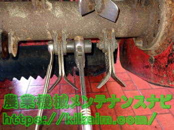 工具による固着状態の確認