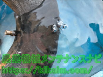 空気漏れの確認(水)