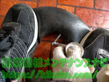 チューブのエアー抜き