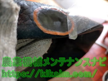 農業機械のパンク修理