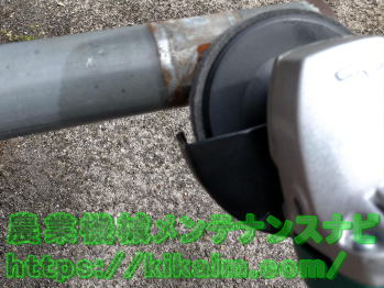 ディスクグラインダーによる錆取り