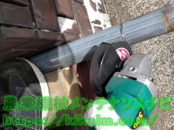 ディスクグラインダーによる切断