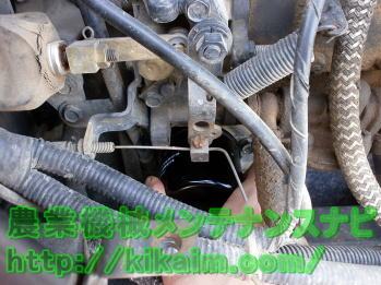 オイルエレメントの取り付け